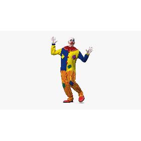 Bald Clown Dancing Pose 3D